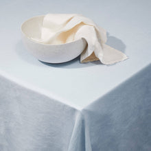Blue Linen Sateen Tablecloth