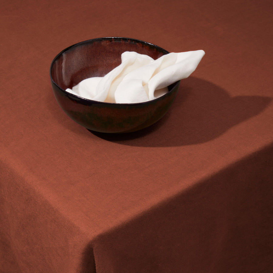 L'Objet Brick Linen Sateen Tablecloth