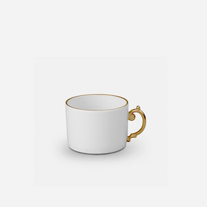 L'Objet Perlée Gold - Gift Set of Two Tea Cups & Saucers - BONADEA