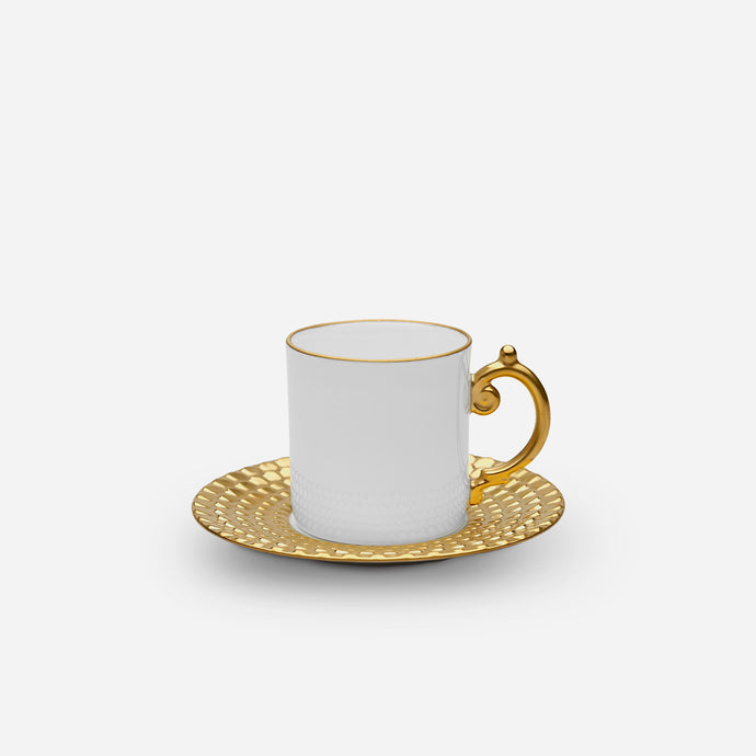 L'Objet Aegean Gold Espresso Cup & Saucer