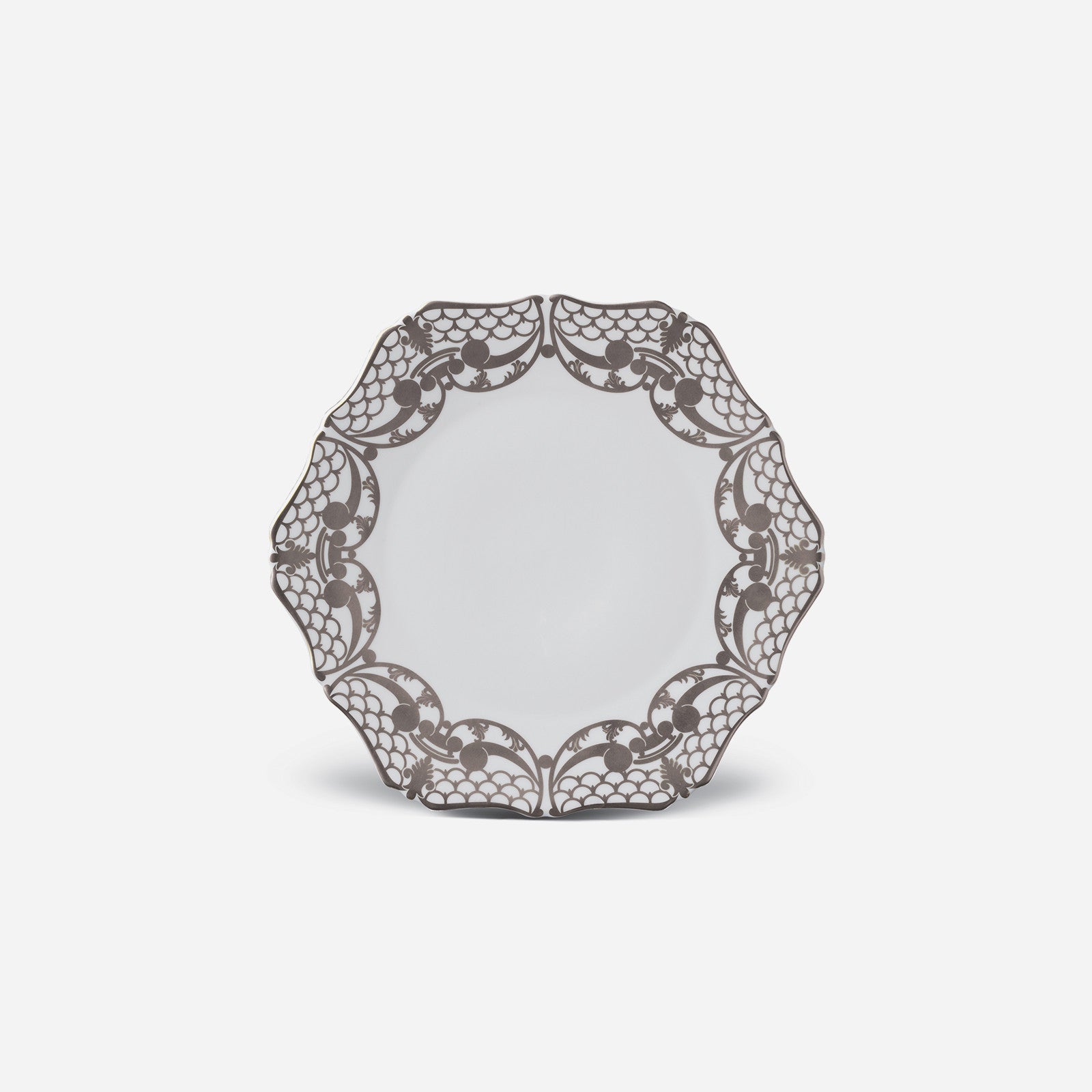 L'Objet Alencon Platinum Dessert Plate -BONADEA