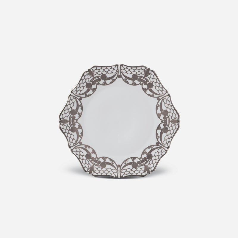 L'Objet Alencon Platinum Dessert Plate -BONADEA