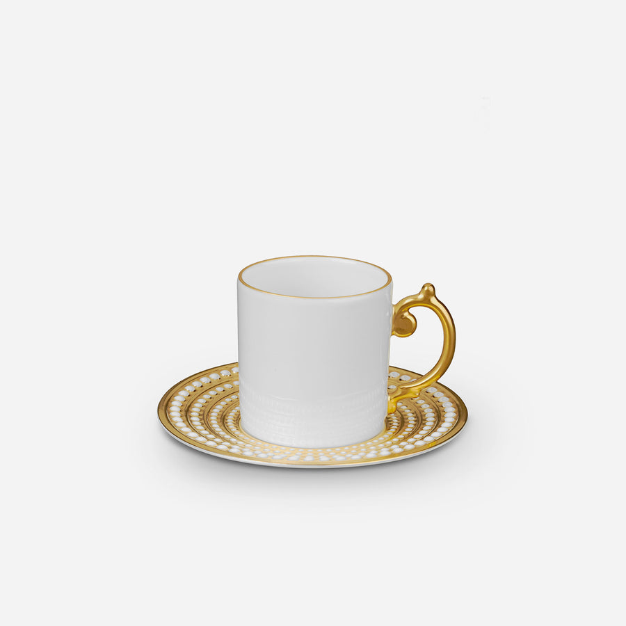 L'Objet Perlée Gold Espresso Cup & Saucer