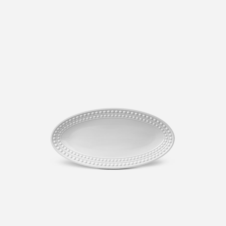 L'Objet Perlée White Small Oval Platter