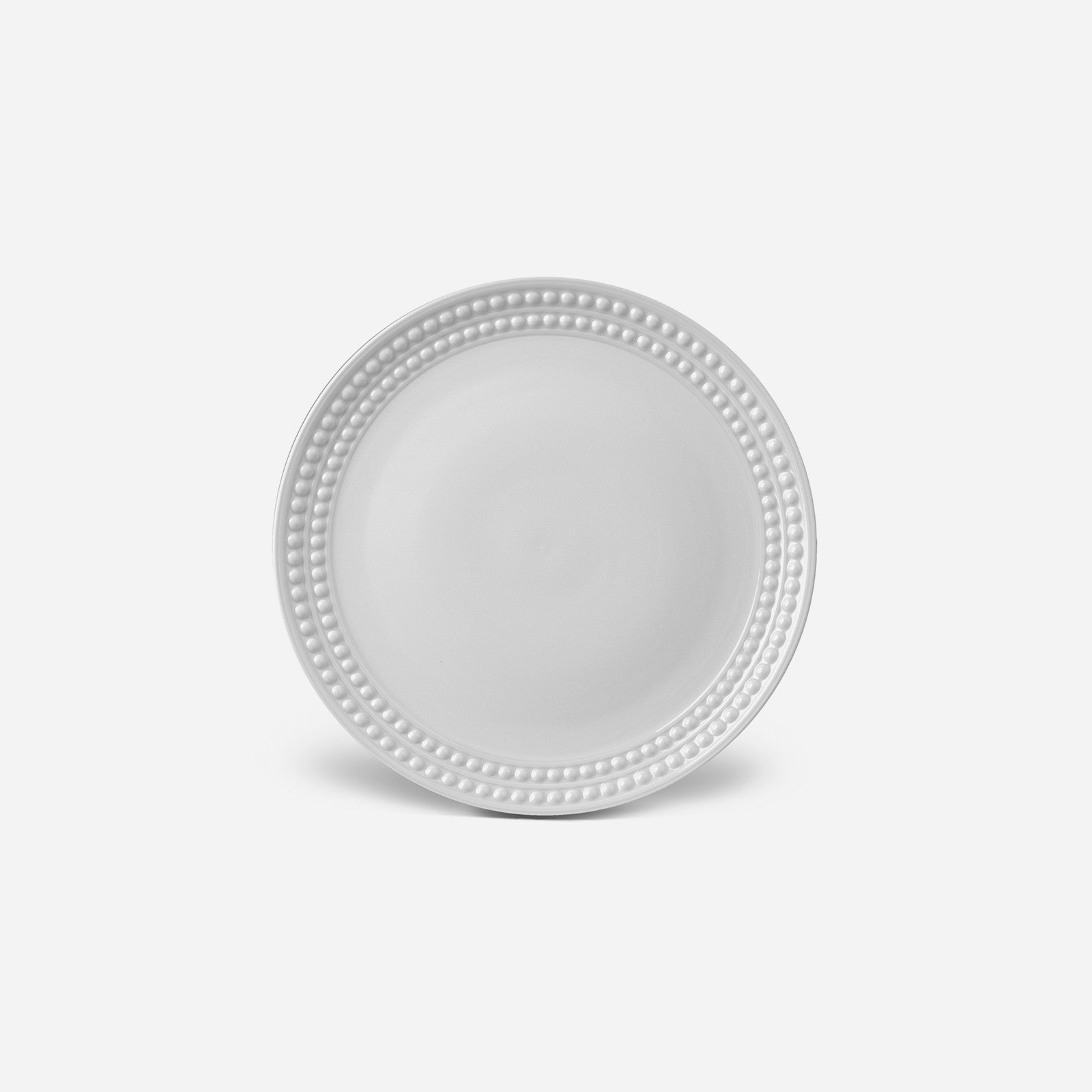 L'Objet Perlée White Dinner Plate -BONADEA
