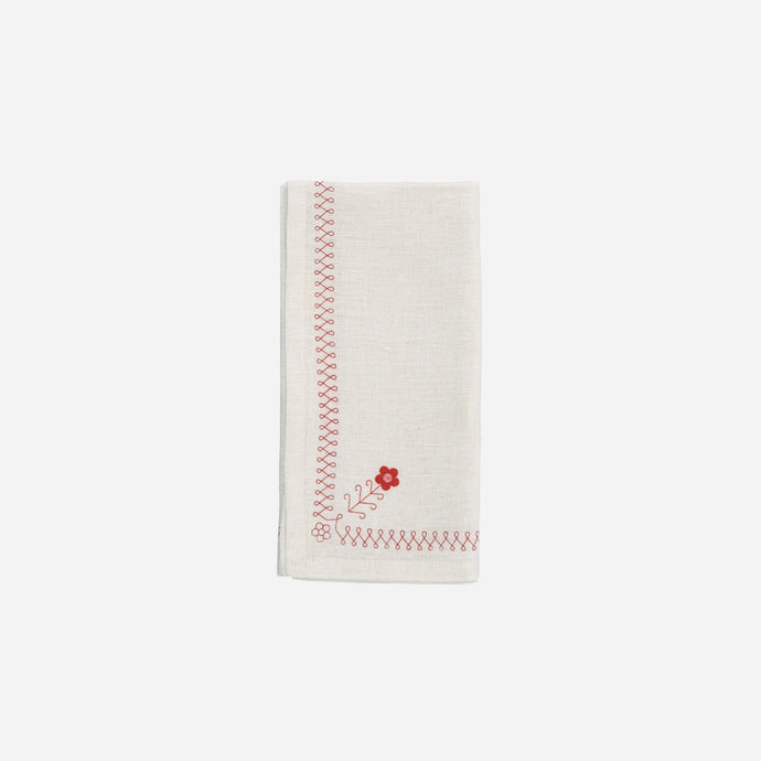 Daisy Napkin Red Bonadea Malaika