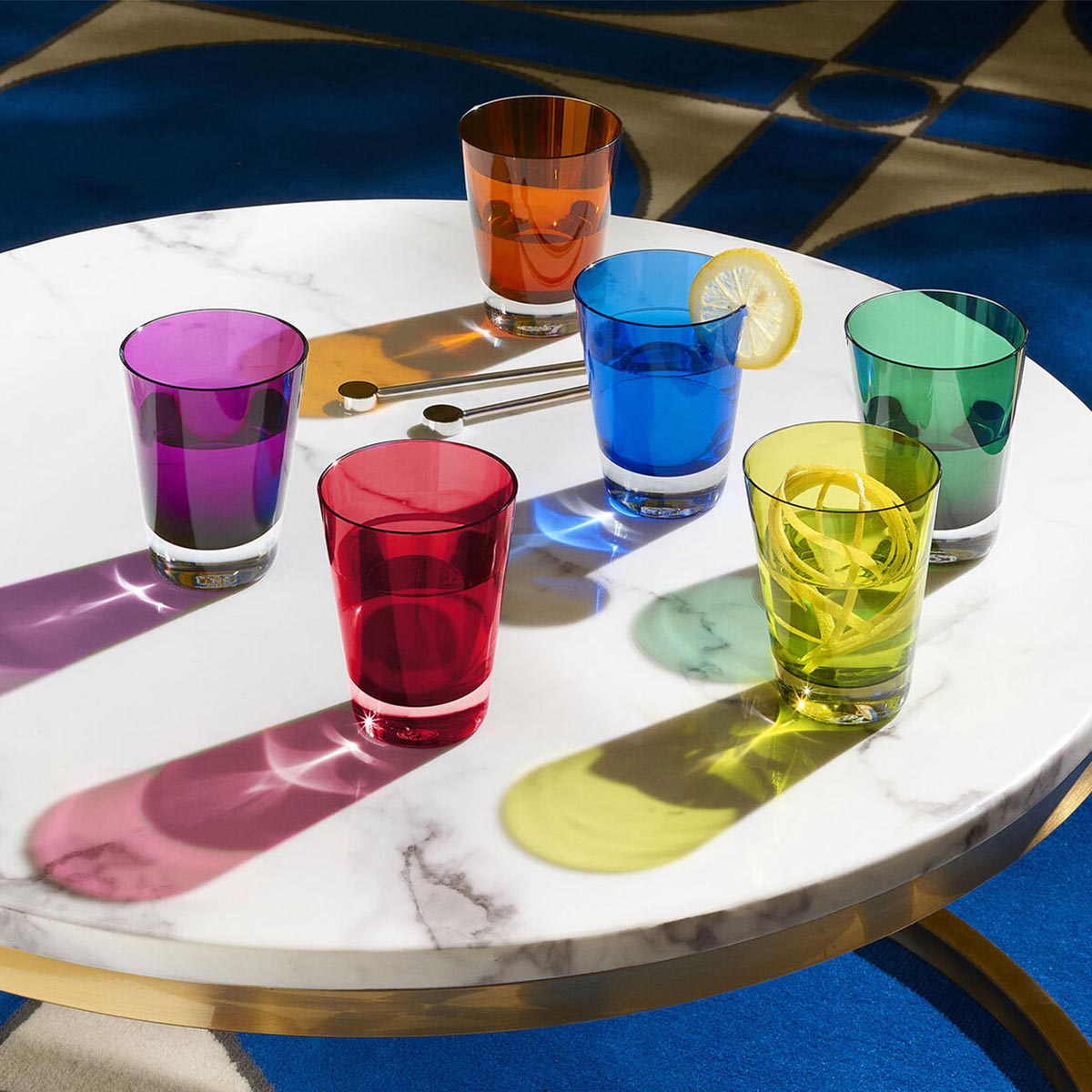 BONADEA | Baccarat | Mosaïque Blue Tumbler - Set of 2 | Bonadea