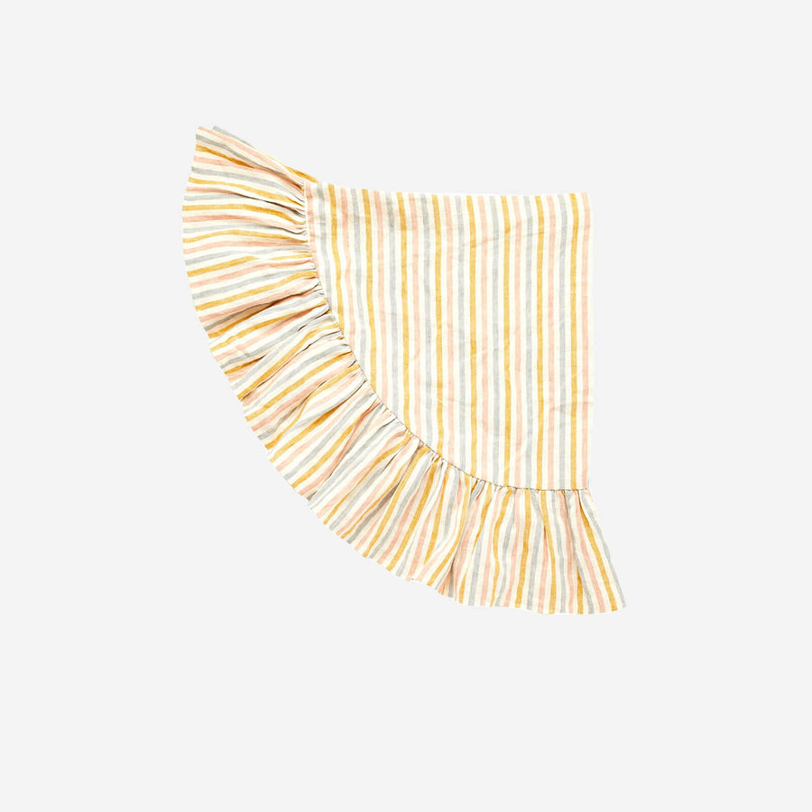 Projektityyny Multi Stripe Linen Frill Tablecloth Round