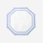 Set of Four Octagon Placemats Ice Blue