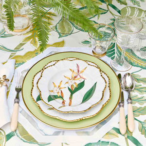 Schubert Charger Plate Lime orchids plates pinto paris