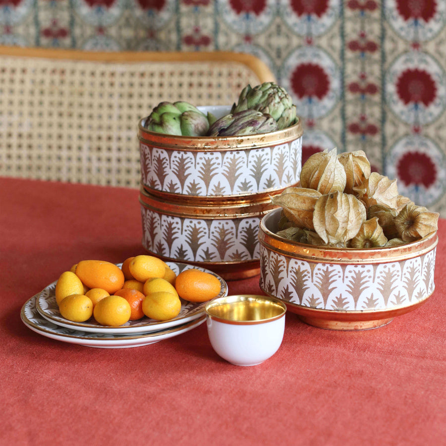 L'Objet Fortuny Piumette Set of 4 Bowls