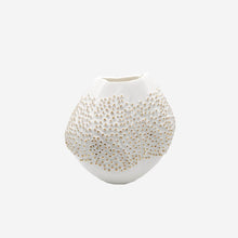 Load image into Gallery viewer, Porifera - Porcelain Vase in White &amp; Gold
