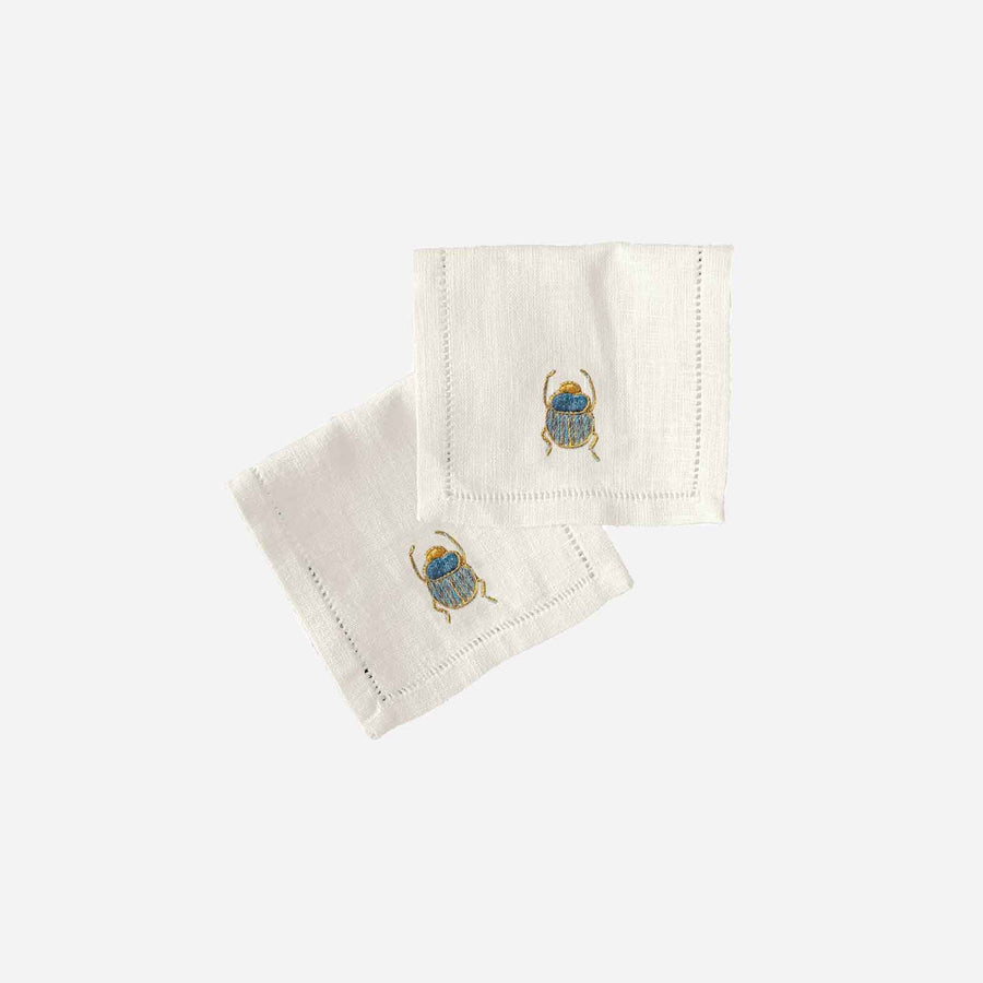 Malaika Scarab Cocktail Napkin - Set of Six