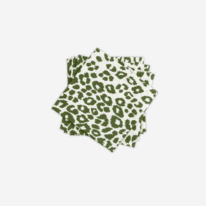 Iconic Leopard Napkin Green - Set of 4 Schumacher Bonadea