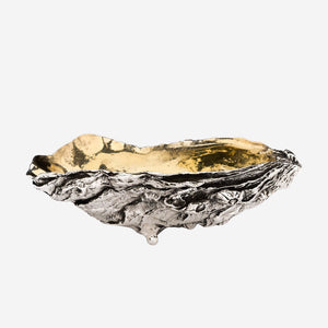 Silver and Gold Vermeil Oyster Shell Salt Cellar Bonadea jaronsinski and vaugoin
