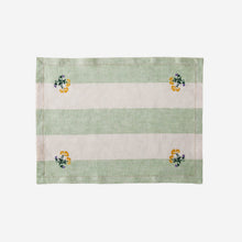 Sirkus Stripe Embroidered Napkin Pistachio