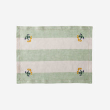 Load image into Gallery viewer, Sirkus Stripe Embroidered Napkin Pistachio
