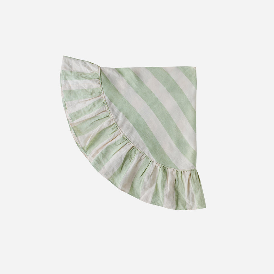 Projektityyny Sirkus Stripe Frill Round Tablecloth Pistachio