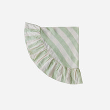 Load image into Gallery viewer, Sirkus Stripe Frill Round Tablecloth Pistachio
