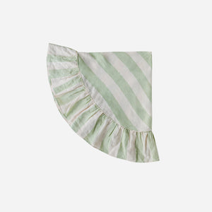 Sirkus Stripe Frill Round Tablecloth Pistachio