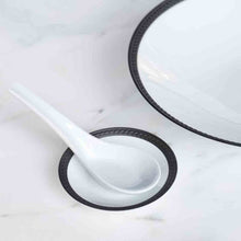 L'Objet Soie Tressée Black Sauce & Spoon Rest Dish - BONADEA