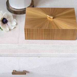 Gold marquetry box handmade in the uk