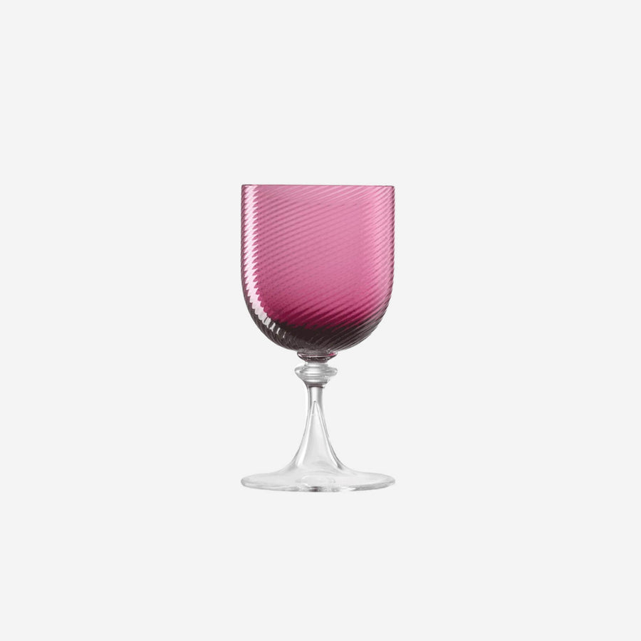 Nason Moretti Torse White Wine Glass Ruby Red