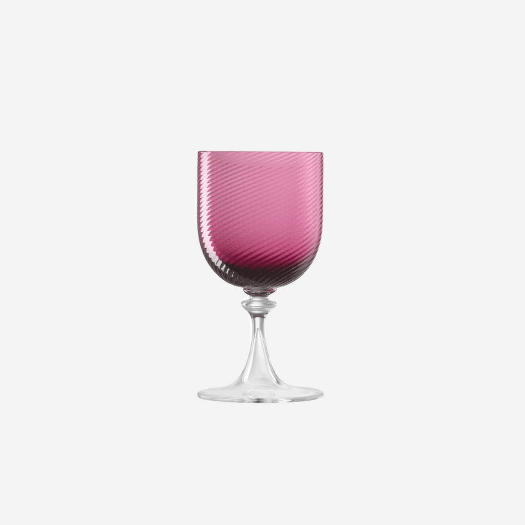 Torse White Wine Glass Ruby Red