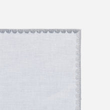 Load image into Gallery viewer, Weissfee Riva White &amp; Silver Hand-embroidered Napkin
