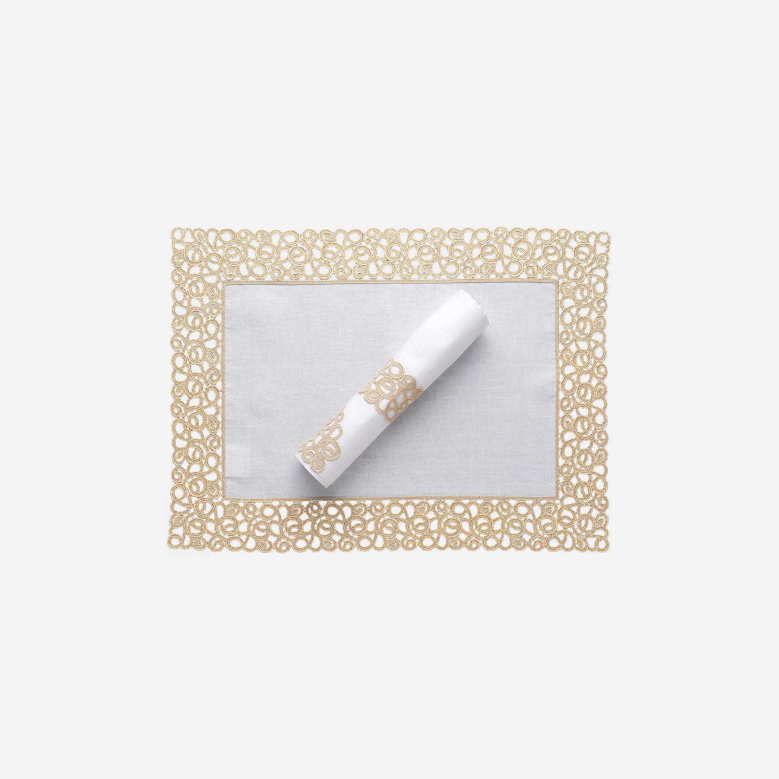 Florence Gold Lace Trim Placemat